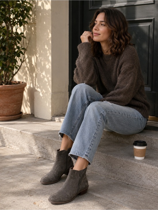 Diba Shoes - Diba Layla Suede Bootie in Taupe 🌟